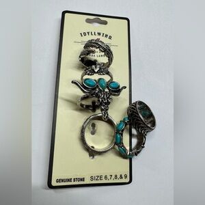 Idyllwind Silver and Blue Stone Ring Collection